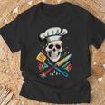 Chef Calavera Cráneo De Cocinero Cráneo De Chef Camiseta unisex Regalos para ancianos