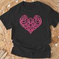 Cœur Tourbillon Rose T-Shirt Cadeaux pour les vieillards