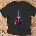 Colorful Guitarist Guitar Music Lover T-Shirt Gifts for Old Men