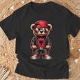 Cool Albanian Teddy Bear Albania Flag Outfit Street T-Shirt Geschenke für alte Männer