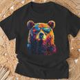 Cool Bear Portrait With Sunglasses Watercolour Bear T-Shirt Geschenke für alte Männer