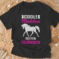 Cool Girls Riding Icelandic Horse T-Shirt Geschenke für alte Männer