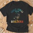 Coole Boys Go Bouldering Climbing Children's T-Shirt Geschenke für alte Männer