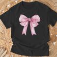 Coquette Pink Bow For Girls Cute Pink Coquette Bow T-Shirt Gifts for Old Men