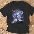 Cosmic Space Wolf Wolves Family Howling Constellation T-Shirt Geschenke für alte Männer