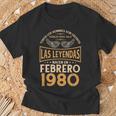 Cumpleaños Hombre Regalos Las Leyendas Febrero 1980 Camiseta unisex Regalos para ancianos