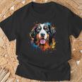 Cute Bernese Mountain Dog On Painted Bernese Mountain Dog T-Shirt Geschenke für alte Männer