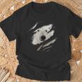 Cute Polar Bear Face Animal Rider Polar Bear Ripped T-Shirt Geschenke für alte Männer