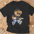 Cute Teddy Bear Playing Electric Guitar T-Shirt Geschenke für alte Männer