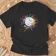 Cuteolleyball Ball Watercolor Colorful Paint Splash T-Shirt Geschenke für alte Männer