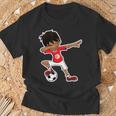 Dabbing Soccer Boy Tunisian Children's Tab T-Shirt Geschenke für alte Männer