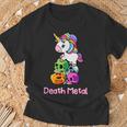 Death Metal Unicorn Cute Rock Metal Emo Alternative T-Shirt Geschenke für alte Männer