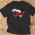 Deutschland Russland Freundschaft Frieden Herzkette T-Shirt Geschenke für alte Männer