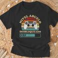 Día Del Padre Chicos Gamer Nivel Abuelo Desbloqueado Gaming Camiseta unisex Regalos para ancianos