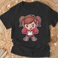 Dibujos Animados De Boxeo Para Niñas Camiseta unisex Regalos para ancianos