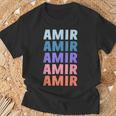 Divertido Regalo Nombre Amir Personalizado Primer Nombre Camiseta unisex Regalos para ancianos