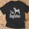 The Dogfather Akita Inu Dog Silhouette T-Shirt Geschenke für alte Männer