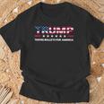 Donald Trump 2024 Recibiendo Balas Por Estados Unidos En Las Elecciones Camiseta unisex Regalos para ancianos