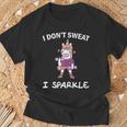 I Don't Sweat Unicorn Gym Regalo De Entrenamiento Sin Mangas Camiseta unisex Regalos para ancianos