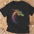 Dragón Dibujo Colorido Animales Obras De Arte Camiseta unisex Regalos para ancianos