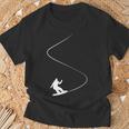 Drawn Simple Snowboard Girl T-Shirt Geschenke für alte Männer