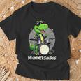 Drummer Boy Musician Drummersaurus Dinosaur T-Shirt Geschenke für alte Männer