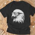 Eagles Face With Sunglasses Vintage Eagle Eyes Bird Lover T-Shirt Gifts for Old Men