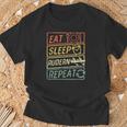 Eat Sleep Rowing Repeat Rowing T-Shirt Geschenke für alte Männer