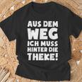 Ein Muss Hinter Der Theke Barkeeper Barwoman Barkeeper T-Shirt Geschenke für alte Männer