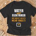 Electrician Father Dad Birth T-Shirt Geschenke für alte Männer