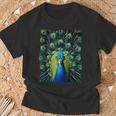 Elegant Peacock Eye Bird Watcher Blue Peacock T-Shirt Geschenke für alte Männer