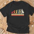 Evolución Del Hombre Contrabajo Música Retrointage Bajista Camiseta unisex Regalos para ancianos