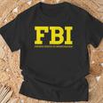 Fbi Federal Office For Investigation Officers 2-Sided T-Shirt Geschenke für alte Männer