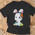 Feliz Día De Pascua Conejito Jugador Divertido Conejo Juegos Niños Camiseta unisex Regalos para ancianos
