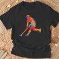 Field Hockey Colourful Hockey Player Children's Hockey Boys T-Shirt Geschenke für alte Männer