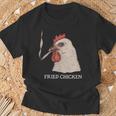 Fried Chicken 420 Smoking Marijuana Stoner Weed Meme T-Shirt Gifts for Old Men