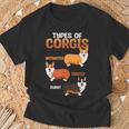 Corgi Types Untoasted Toasted Burnt Cute Puppy Corgis T-Shirt Gifts for Old Men