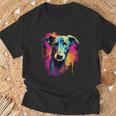 Galgo Espanol Colourful Greyhound T-Shirt Geschenke für alte Männer