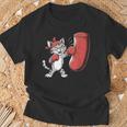 Gimnasio Entrenamiento Gato Divertidos Puñetazos Boxer Cat Camiseta unisex Regalos para ancianos