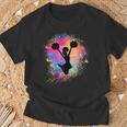 Girls' Rainbow Cheerleader Silhouette Female Cheerleader T-Shirt Geschenke für alte Männer