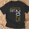 Graduation Master Est 2025 Golden Outfit Master Exam T-Shirt Geschenke für alte Männer