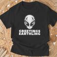 Greetings Earthling Alien For Nager T-Shirt Geschenke für alte Männer