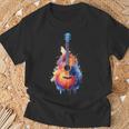 Guitar Splash Watercolour For Guitarists Electric Guitars T-Shirt Geschenke für alte Männer