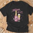 Happy 2025 Happy New Year New Year Sparkling Wine Party T-Shirt Geschenke für alte Männer