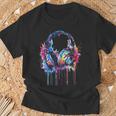 Headphones Music Dj Beatmaker Techno Splash House Music Edm T-Shirt Geschenke für alte Männer