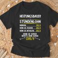 Heating Builder Hourly Wage Sanitary Mechanic Work T-Shirt Geschenke für alte Männer