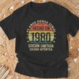 Hecho En 1980 45 Años Cumpleaños Divertido Regalo 45 Años Camiseta unisex Regalos para ancianos