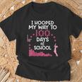 Hooped My Way 100 Days Of School Basketball 100Th Day Girls T-Shirt Gifts for Old Men