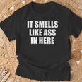 Huele A Culo Aquí Divertido Apestoso Camiseta unisex Regalos para ancianos