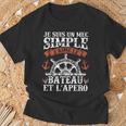 Humour Bateau Capitaine Marin Bateaux Bateau T-Shirt Cadeaux pour les vieillards